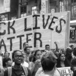 b&w Black-Lives-Matter protest