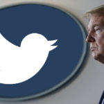 President Trump w Twitter Logo