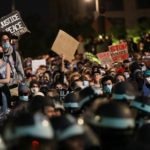 protesters face police in nyc