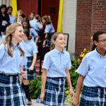 church school children in uniforms