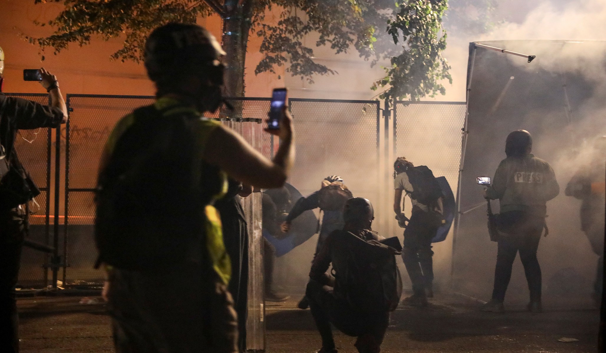 Federal law enforcement teargas