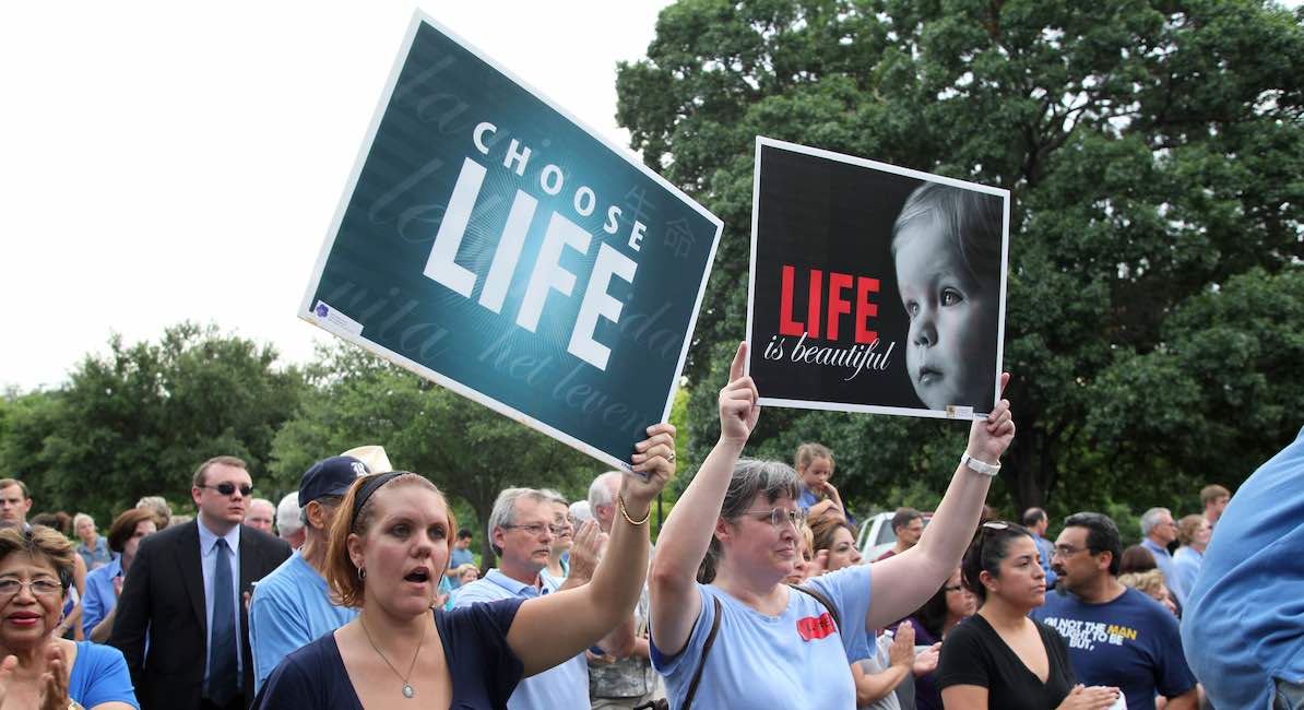 Austin, Texas - pro-life demonstrators