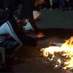 Portland protsters burning Bibles