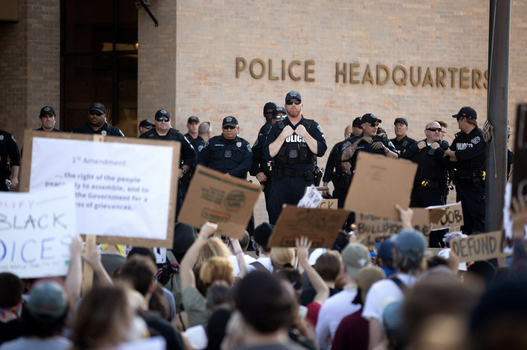 Austin Police HQ demonstrators