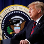 President Trump profile w presidential-seal