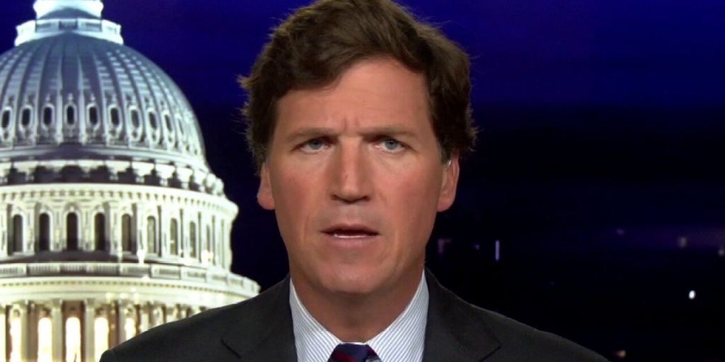 Tucker Carlson screen shot from his show