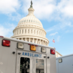 Ambulances in front of the Capitol