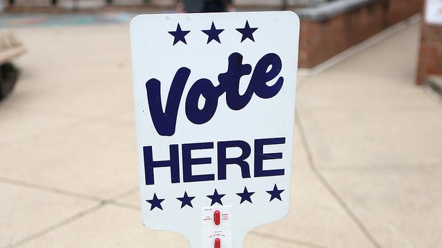 Vote Here sign
