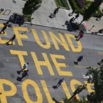 ariel view of defund the police