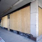boarded up business in Richmond