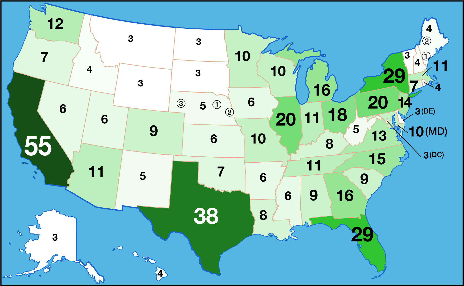 electoral college - states votes