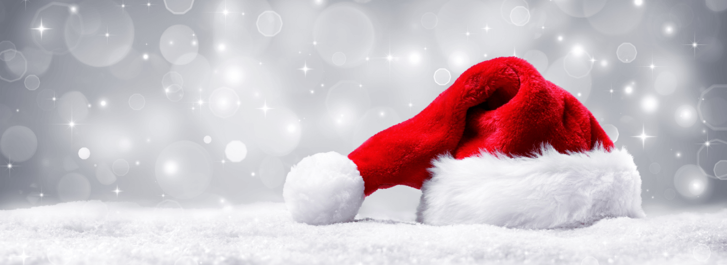 Santa hat laying in snow