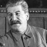 Joseph Stalin points his finger