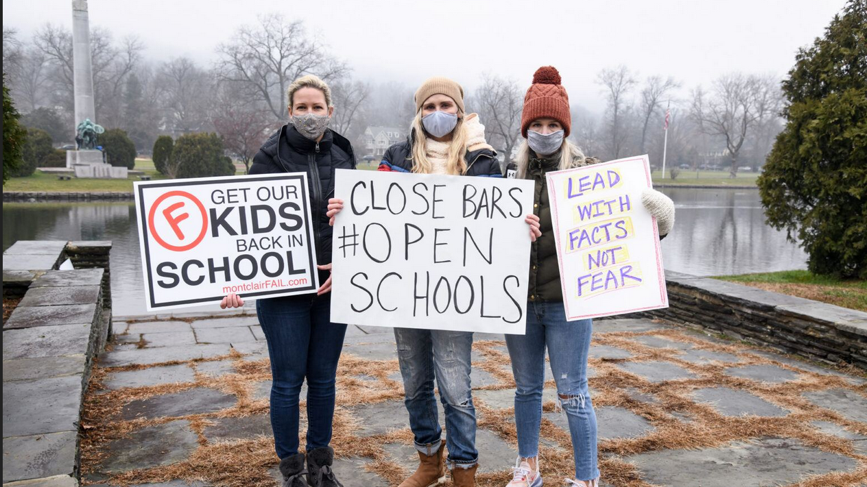 Parents protesters closed school