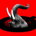 Republican Elephant drowning in Q