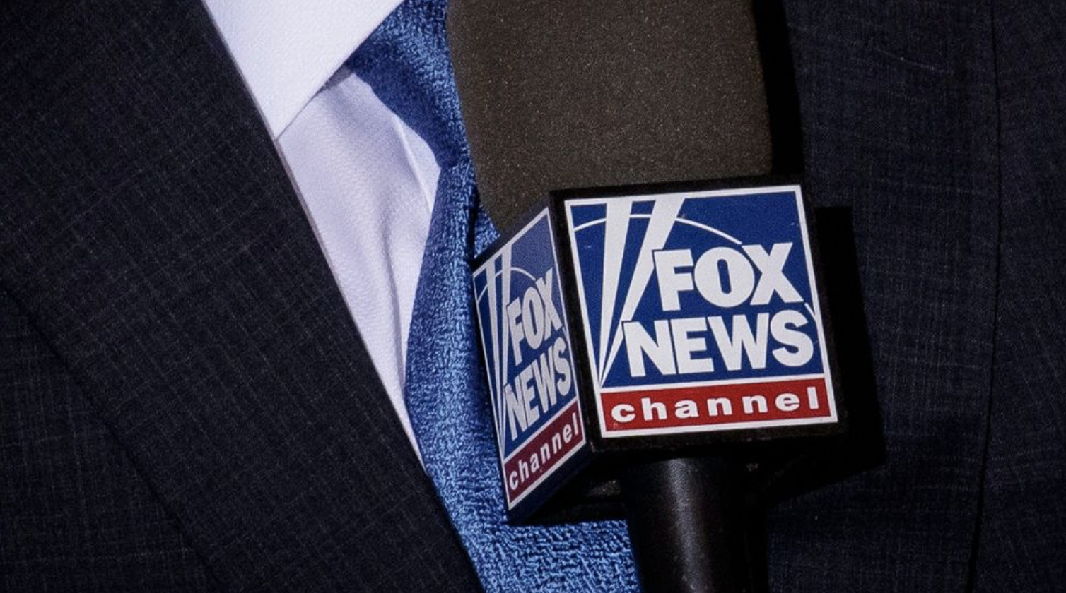 fox news mic - man in business suit