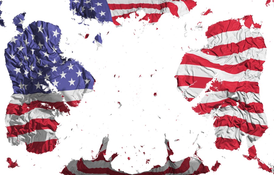 American Flag - blown apart