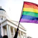 CA Sacramento Capital w: rainbow flag