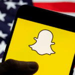 Snapchat logo on US Flag