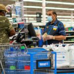 wal-mart - check out - employee & customer