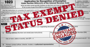 Tax exempt denied Christians Engaged