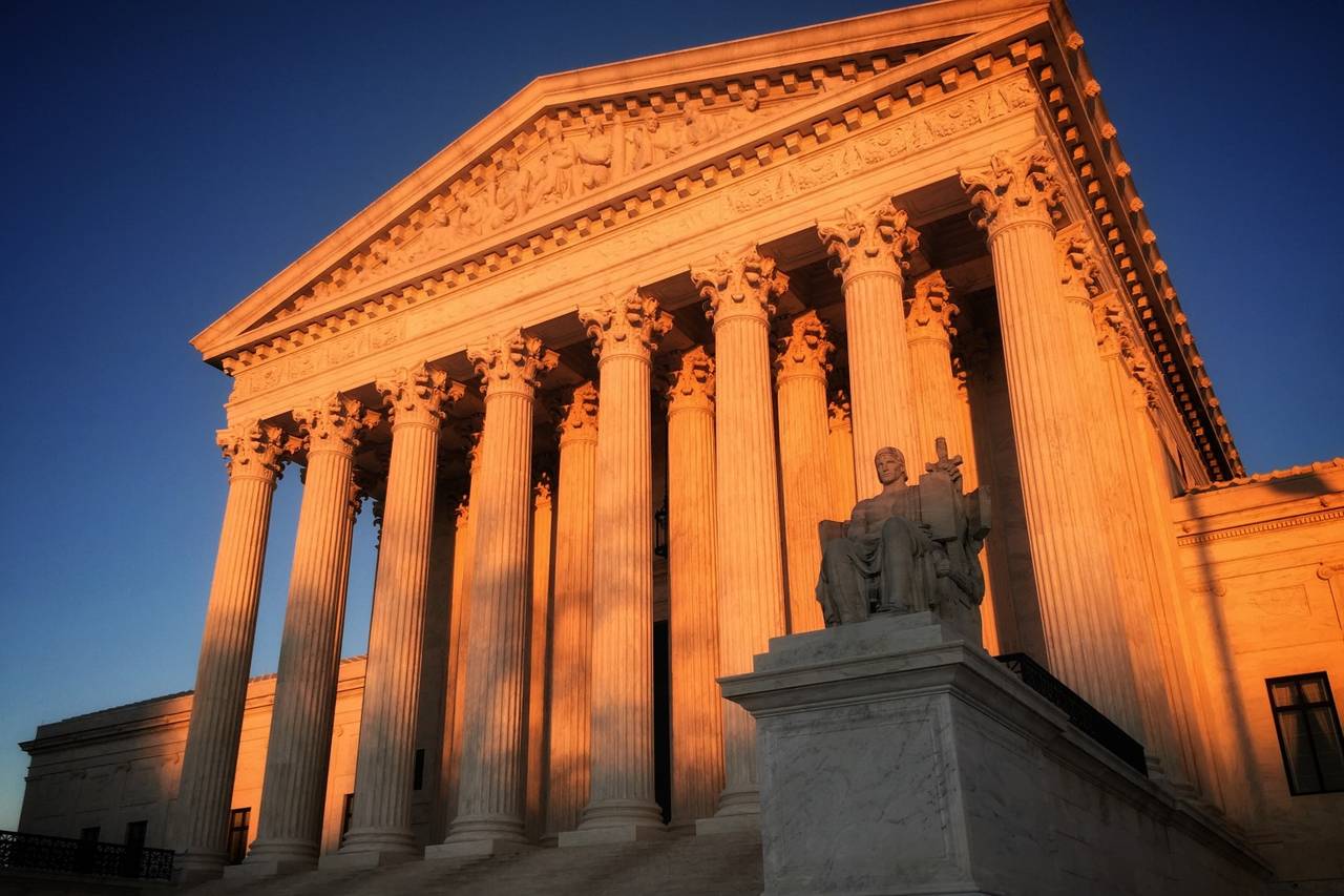 US Supreme Court Bldg at sunset