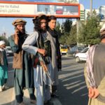 Taliban member - outside Hamid Karzai International Airport in Kabul