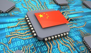 computer chip w Chinese Flag