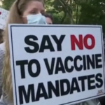 Protester - Say NO to vaccine mandates
