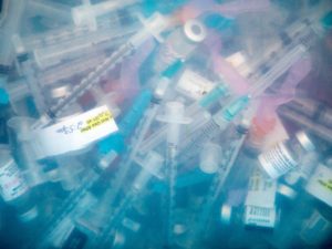 Used Syringes & COVID Vaccine Vials