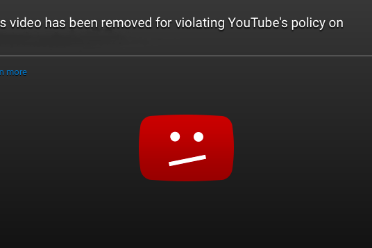 Violated - YouTube bans video