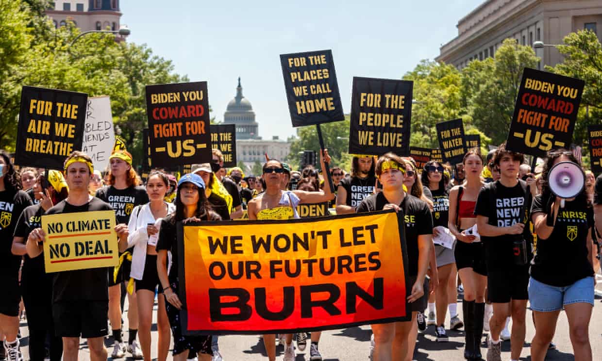 Young people protest climate change
