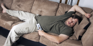 Lazy guy on a couch