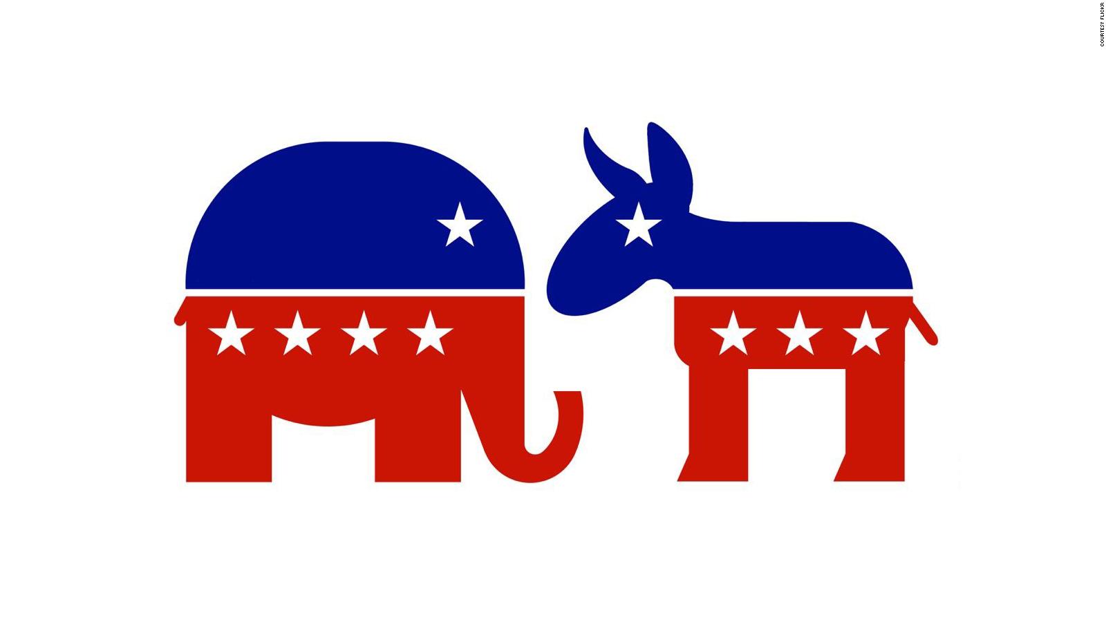 elephant donkey Republican Democrat