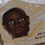 Ahmaud-Arbery painted on concrete