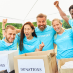Volunteer donate charitable joy