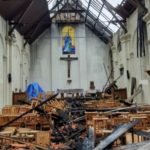 burned damaged church