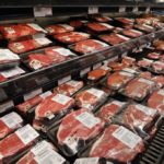 meat case at supermarket