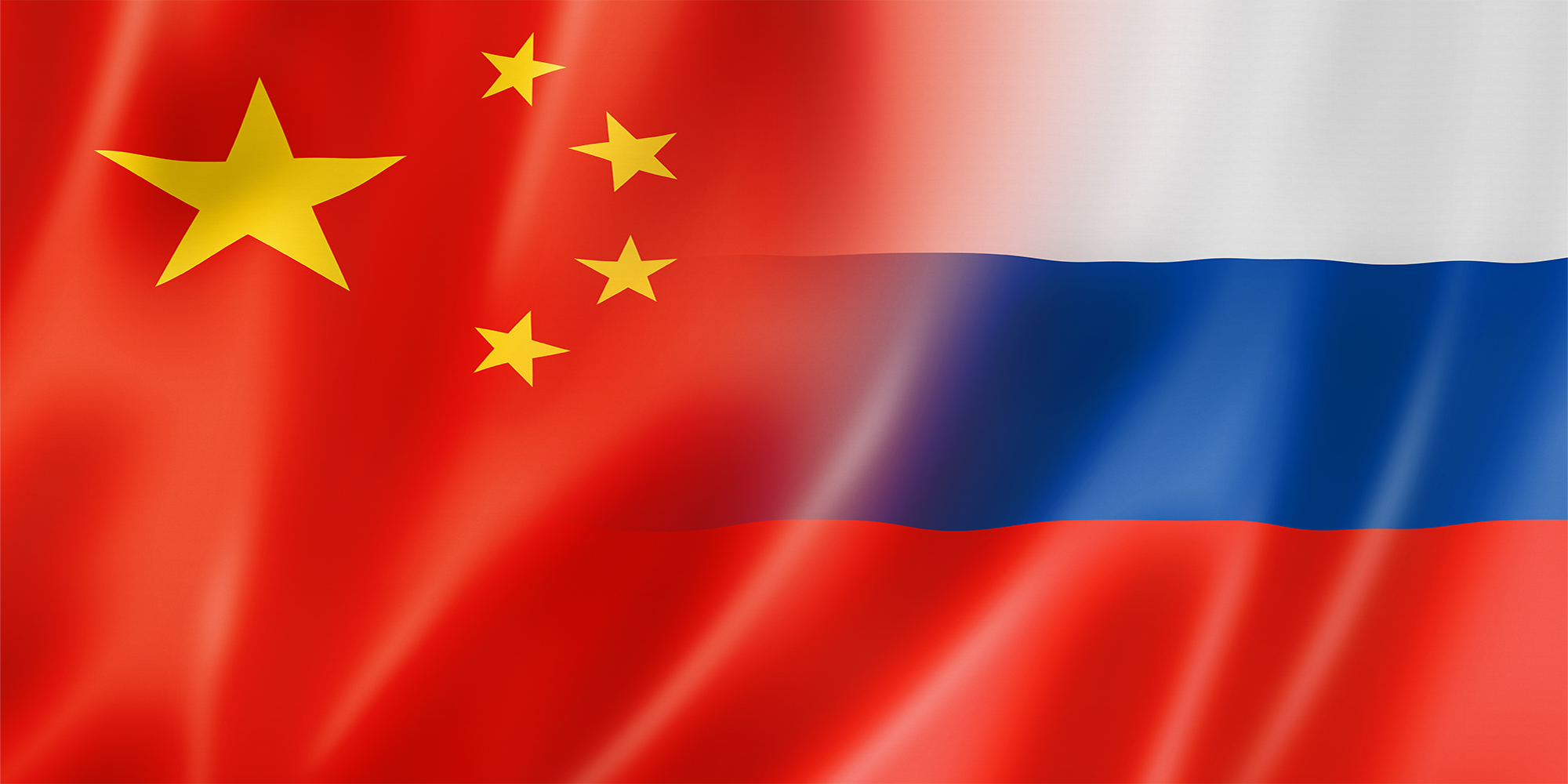 Chinese & Russian flags