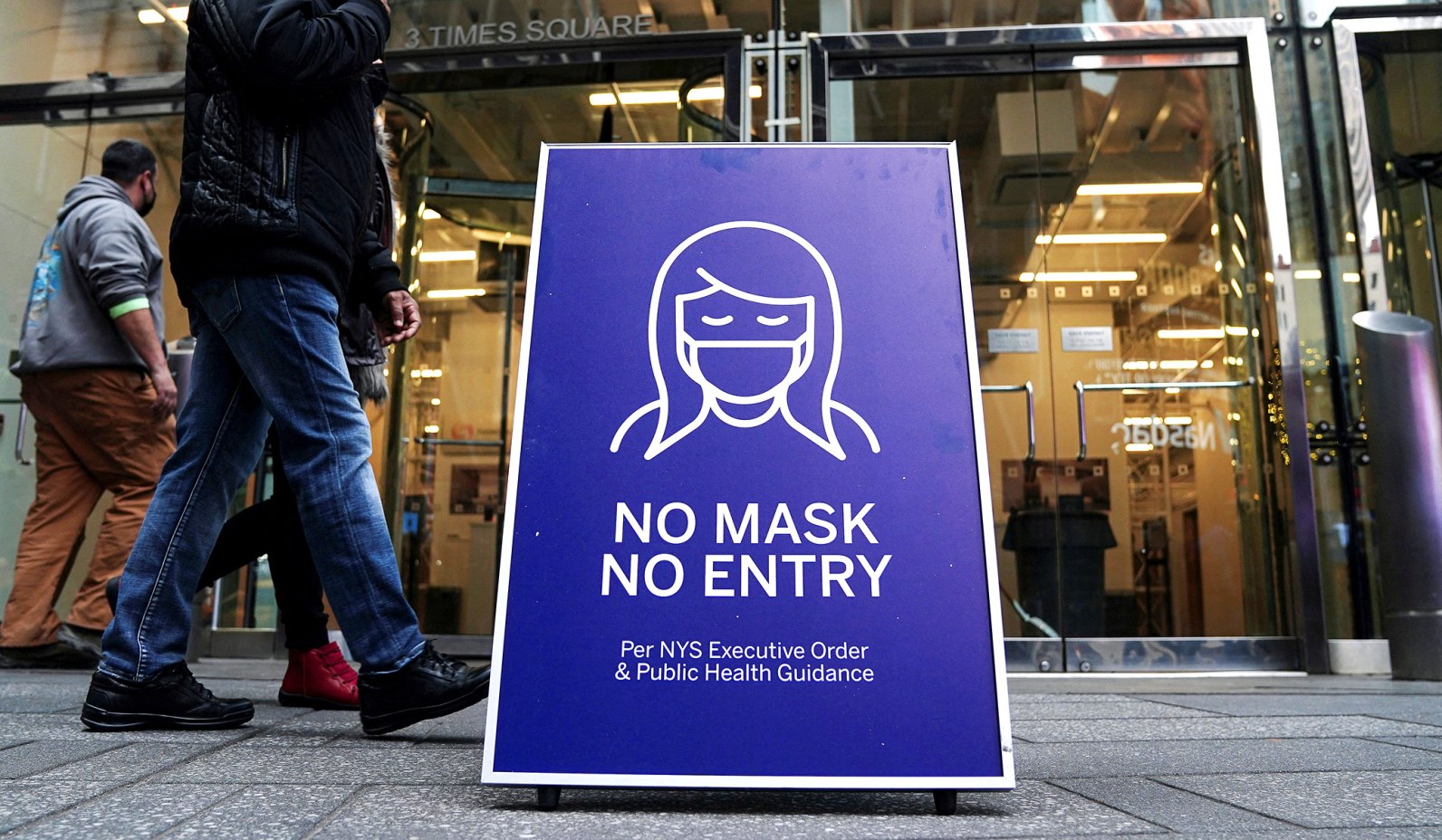 mask required sign - times-square