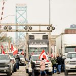 Canadian Truckers on Bridge