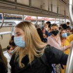 NY subway - masked people