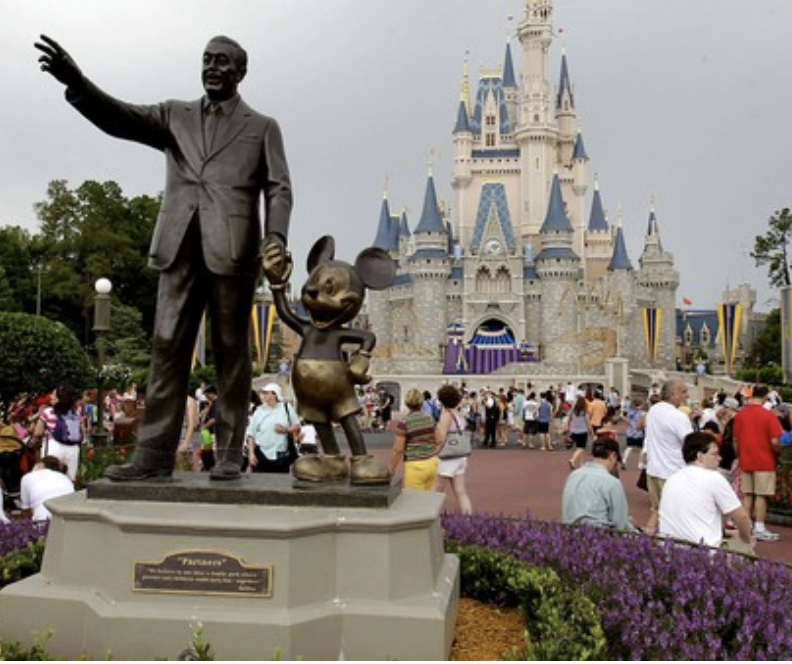 Walt, Mickey, & Cinderella Castle