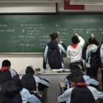 Chinese students doing math