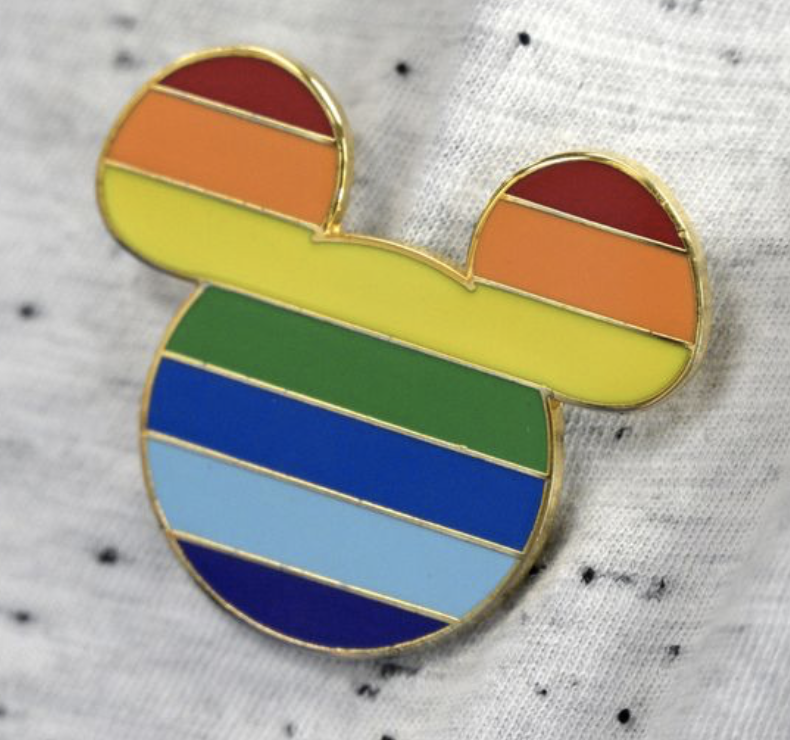 Mickey shaped Rainbow LGBT Pin
