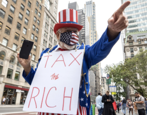 Uncle Sam Protester - Tax the Rich