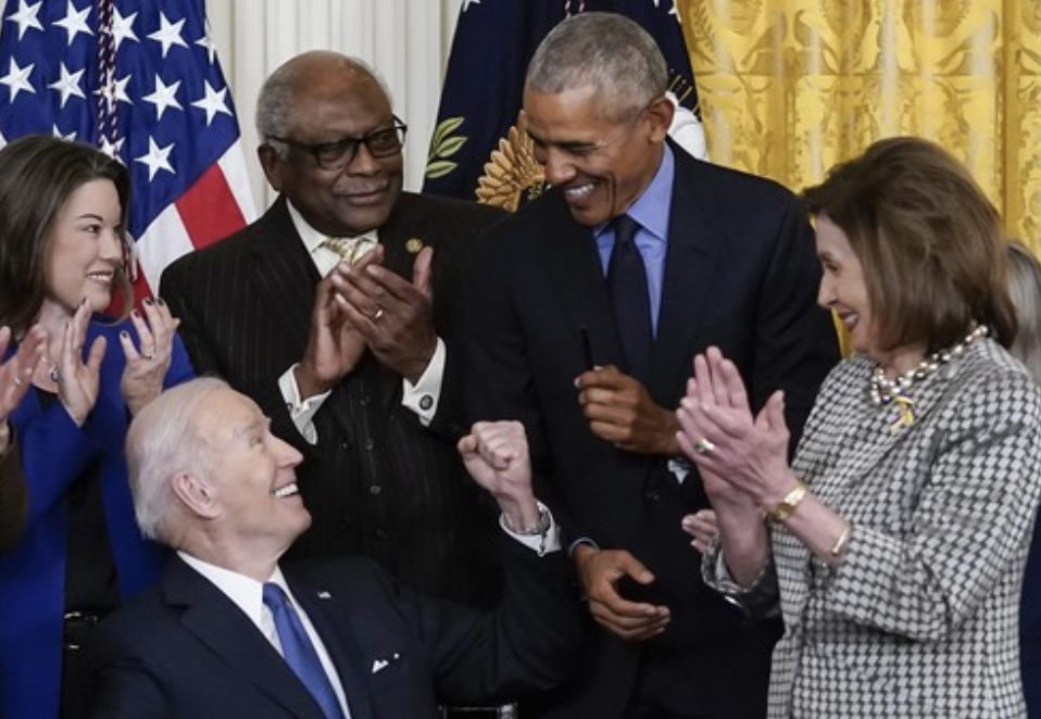 Biden, Obama, Pelosi celebrate bill