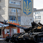 destroyed Russian tank in Ukraine