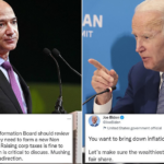 Bezos vs Biden twitter posts