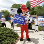 awake protesters outside of WDW